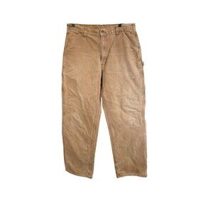 Carhartt Mens Duck Canvas Work Pants Utility Pockets Hammer Loop Sz 36 x 34 READ